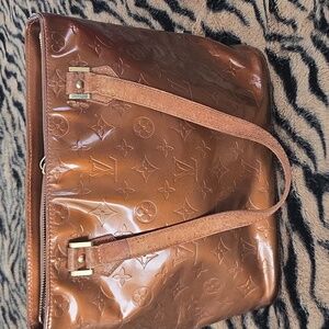 Louis Vuitton Brown Monogram Vernis Patent Leather Tote